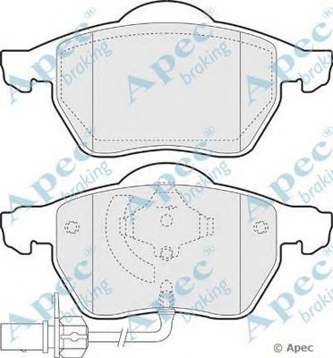 APEC BRAKING pad1234 -  Комплект тормозных колодок, дисковый тормоз